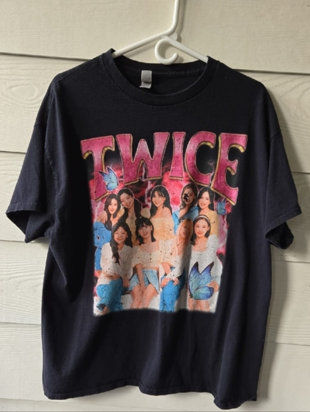 TWICE Kpop Vintage Style Graphic Tee Black Shirt Gildan Heavy Cotton